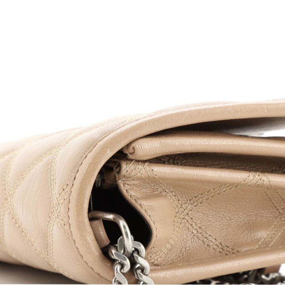 Saint Laurent Becky Chain Wallet Quilted Leather Neutral - Picture 6 of 8